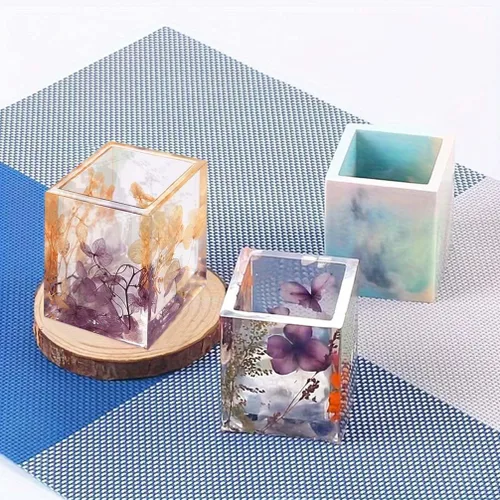 Miniatura 7 de Molde de silicona epoxi grande para moldeo de resina, cemento, yeso, chocolate, galletas, dulces, hielo, bricolaje, cilindro, 4.4 x 3 pulgadas