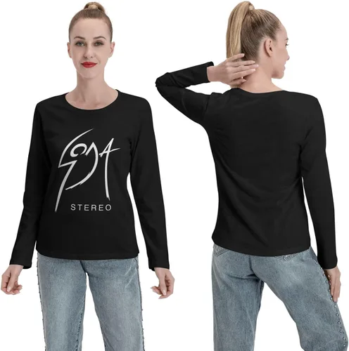 Miniatura 4 de Soda Stereo T Shirts Womens Fashion Lightweight Fall O-Neck Long Sleeve Tee Tops