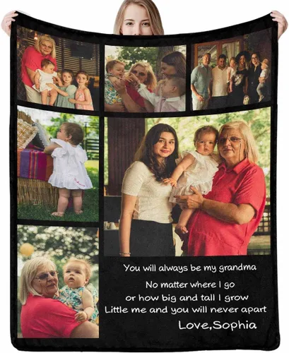 Miniatura 24 de Regalos para papá, manta de regalo personalizada con imagen, manta personalizada para el Día del Padre con foto, manta personalizada de cumpleaños