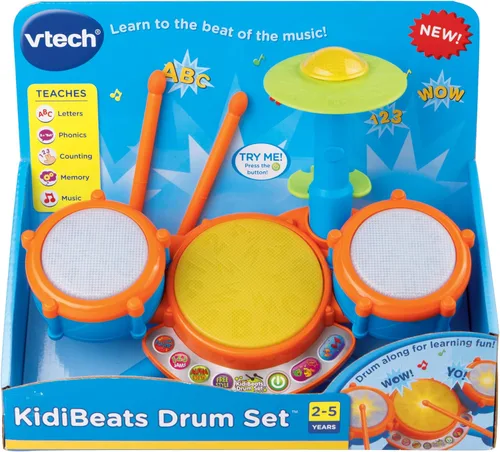 Miniatura 3 de VTech kidibeats set de batería infantil, naranja