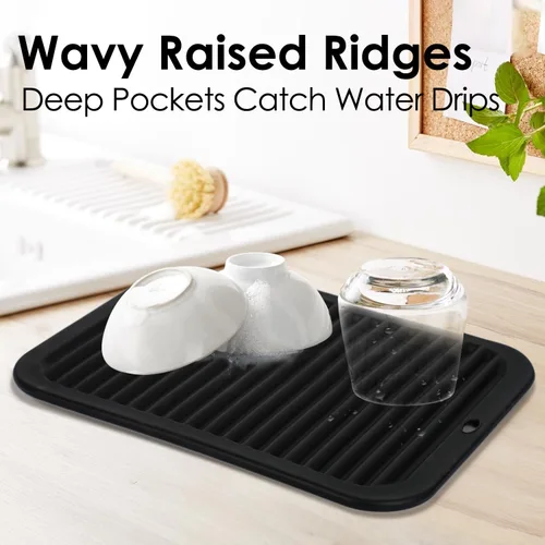 Miniatura 6 de Salvamanteles de silicona para ollas y sartenes calientes, paquete de 3 soportes resistentes al calor para cocina, tapete de silicona grande