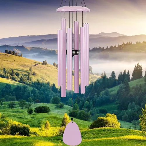 Miniatura 7 de FSVGYY Campanillas de viento para exteriores, decoración grande, tono profundo, tonos melódicos relajantes, campanillas de viento para exteriores