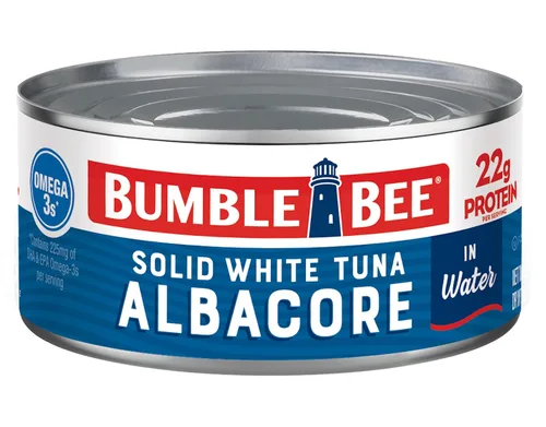 Miniatura 9 de Bumble Bee - Atún blanco sólido en aceite, lata de 12 onzas, atún capturado en estado salvaje, 0.74 oz de proteína por porción, alto en omega-3, sin