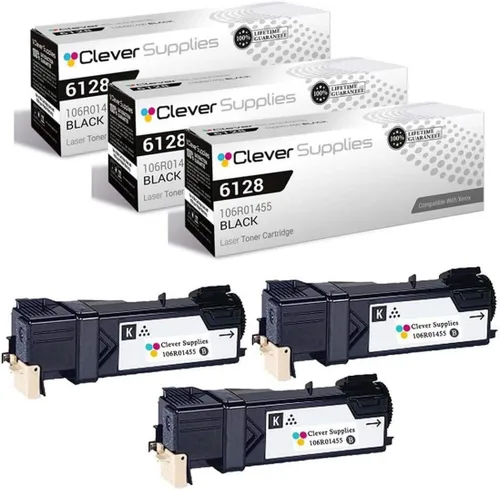 Miniatura 299 de CS compatible Xerox Phaser 6510/WorkCentre 6515 (106r03480) 2 cartuchos de tóner negro para Phaser 6510, WorkCentre 6515 2 negro