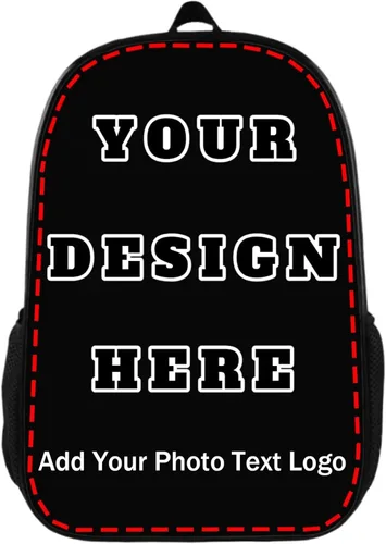 Mochila personalizada para niños y niñas, mochila personalizada con imagen de texto, mochila personalizada para computadora portátil para hombres y