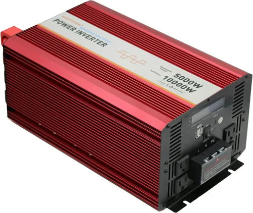 Miniatura 7 de Inversor de Potencia de 500W Pico 1000W para Vehículos, DC 12V a 110V AC, 4 x 2.4A Puertos USB Adaptador de Enchufe para Carro con Toma con 1 Puerto