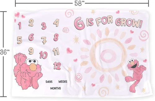 Miniatura 7 de LOGOVISION Sesame Street Elmo - Manta para bebé, 36 x 58 pulgadas, Elmo G para crecer, unisex, para bebé niño y niña