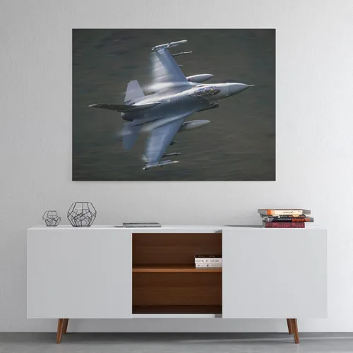 Miniatura 5 de MGSBCXN F-16 Fighting Falcon Airplane - Póster de caza F-16, póster de avión de combate F-16, decoración de pared de aviación, arte de pared