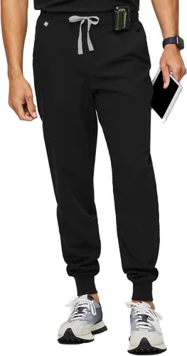 FIGS Tansen - Pantalones deportivos para hombre, ajuste delgado, 5 bolsillos, elástico en 4 direcciones, pantalones quirúrgicos antiarrugas para