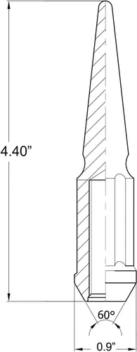Miniatura 2 de Wheel Accessories Parts 20 tuercas hexagonales de 1/2 a 20 roscas de 4.40 pulgadas de largo, cromadas de 7/8 pulgadas y 13/16 pulgadas, para Chevy