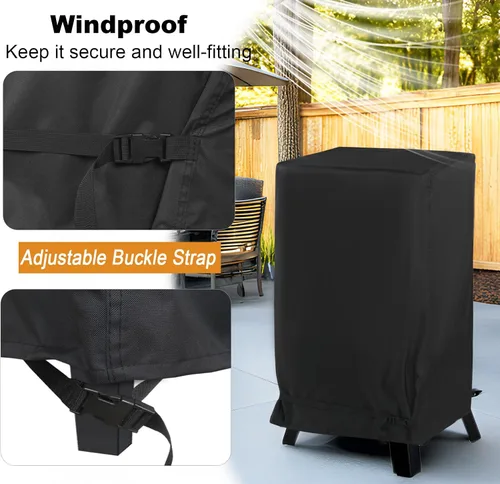 Miniatura 5 de NetttyPro - Funda para ahumador eléctrico de exterior Masterbuilt de 30 pulgadas, impermeable, resistente, cuadrada, vertical, para parrilla