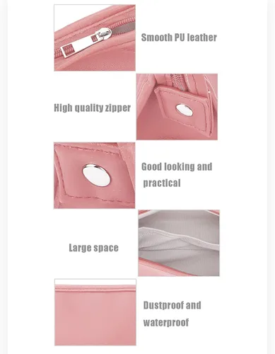 Miniatura 4 de Bolsa de almacenamiento para secador de pelo, estuche de viaje para secador de pelo, bolsa de transporte de piel sintética, bolsa portátil
