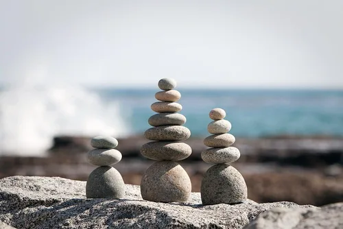 Miniatura 5 de Juego de 3 piedras naturales para decoración de jardín zen