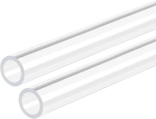 Miniatura 17 de DMiotech 2pcs 0.394 in x 0.551 in 12" tubo de acrílico transparente rígido tubo de plástico para acuario tubería de agua, sistema de refrigeración