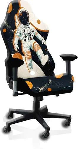 Fundas para Sillas Gaming Fundas Deslizables, Impresión 3D Elástica Extensible para Asiento de Silla Gaming Reclinable de Computadora con Funda para