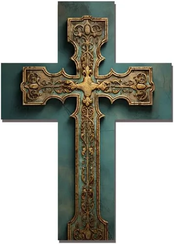 Miniatura 6 de JIBEVEYYI -Cruz de madera, decoración de pared cruzada, cruces decorativas para la pared, cruz religiosa decoración del hogar, cruz de pared