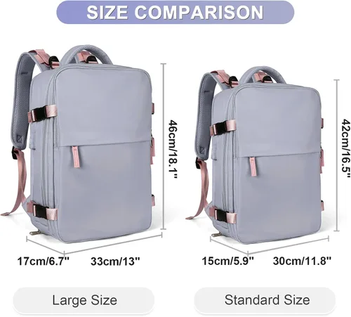 Miniatura 2 de coofay Mochila de viaje grande para mujer, aprobada para aviones, bolsa de mano, impermeable, para deportes, equipaje, informal, pequeña mochila