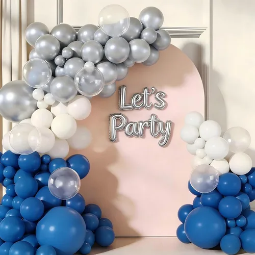 Miniatura 8 de Kit de arco de guirnalda de globos de béisbol, arco de globos azul marino y rojo nude con guante de béisbol, globos de aluminio para niños y niñas