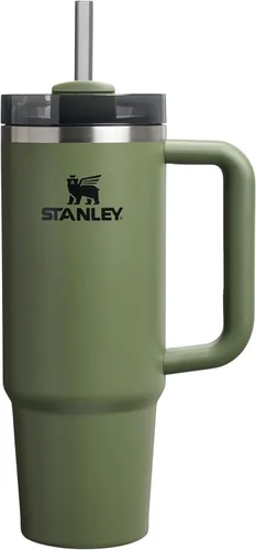 Miniatura 20 de Stanley Quencher H2.0 - Vaso de acero inoxidable con asa, pajilla y tapa FlowState giratoria de 3 posiciones; aislamiento térmico, sin BPA; apto