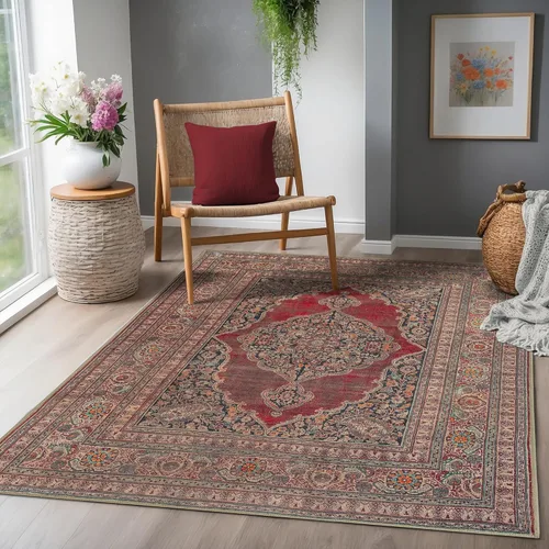 Miniatura 10 de Adiva Rugs Alfombra de área lavable a máquina de 6 x 6 pies con parte trasera antideslizante para sala de estar, dormitorio, baño, cocina, alfombra