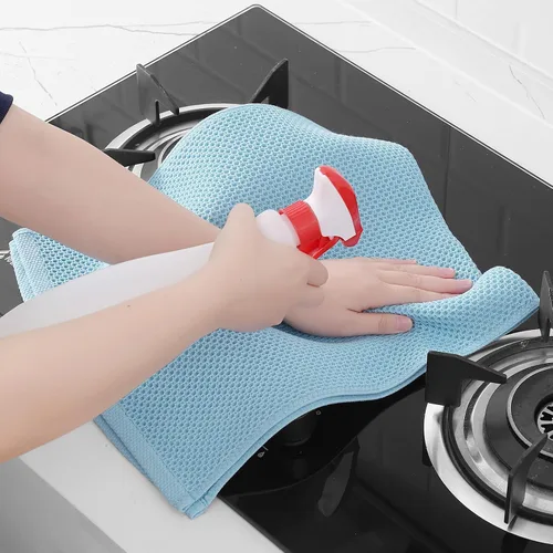 Miniatura 97 de Homaxy Trapos de cocina de 100% algodón, tejido de punto gofre, ultrasuaves, absorbentes y de secado rápido, 12 x 12 pulgadas, paquete de 6, blanco