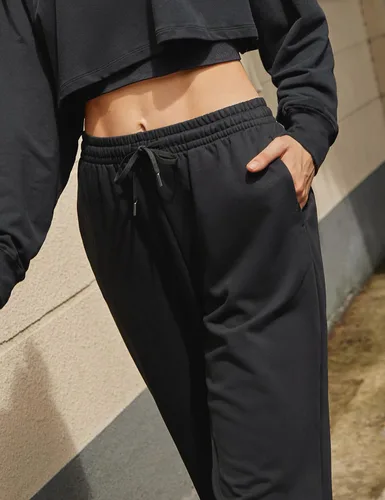 Miniatura 3 de CRZ YOGA Pantalones deportivos de cintura alta para mujer pantalones de algodón grueso con bolsillos pantalones deportivos casuales de descanso