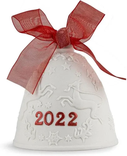 Miniatura 3 de LLADRÓ Bola de Navidad 2022 Azul. Adorno decorativo en porcelana mate con detalles azules. Bola de Navidad de porcelana