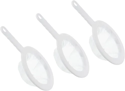 Miniatura 7 de PATIKIL Colador de filtro de alimentos de 9 x 6 pulgadas, paquete de 3 filtros de malla de malla de 80 filtros de malla fina con mango para filtro
