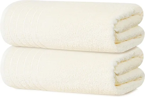 Miniatura 13 de Tens Towels - Paquete de 2 sábanas de baño extra grandes de 35 x 70 pulgadas, 100% algodón, más grandes y más ligeras, secan más rápido, súper Negro