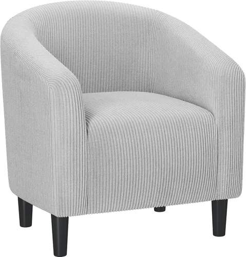Miniatura 18 de Yaheetech Silla de Sala de Estar, Silla de Acento de Terciopelo, Silla Barril Tapizada, Silla de Asiento con Reposabrazos y Respaldo Bajo para Sala