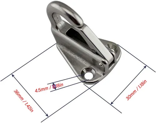 Miniatura 6 de Ganchos de acero inoxidable, ganchos de resorte para botes, ganchos para colgar ropa, 6 unidades, gancho de cuerda de fijación a presión de resorte