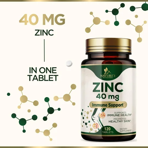 Miniatura 7 de Suplementos de zinc – Apoyo del sistema inmunológico y antioxidante – Tabletas de zinc de alta potencia para adultos – Los mejores suplementos