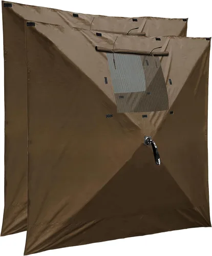 Miniatura 5 de Clam Paneles de viento y sol de ajuste rápido, paquete de 3 – Paredes laterales azul pizarra – Se adapta a viajeros, aventureros y escapes