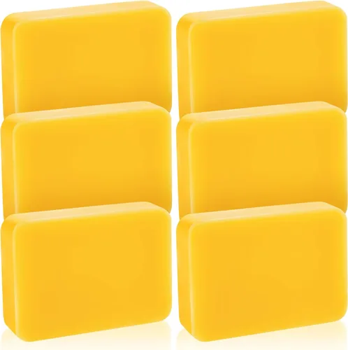 Treela Bloque de cera de abeja pura amarilla de 1 libra, bloque de cera de abeja natural, bloque de cera de grado cosmético para lociones