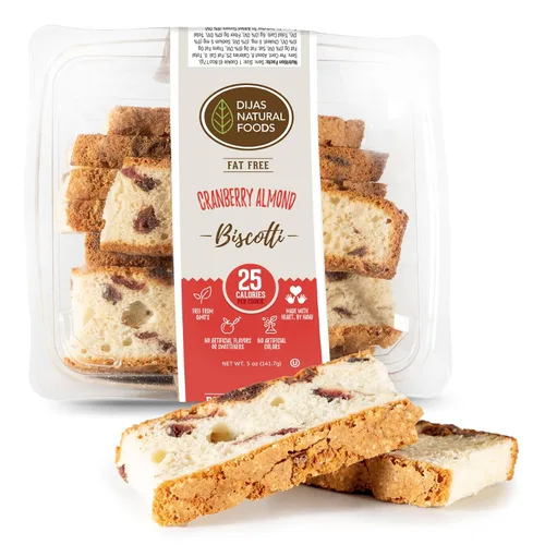 Miniatura 19 de DIJAS Natural Food s, Galleta de biscotti sin grasa, ingredientes naturales sin conservantes, delicioso aperitivo bajo en calorías (5 onzas)