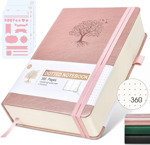 Miniatura 41 de Cuaderno Diario con Líneas - 365 Páginas A5 Cuaderno Grueso para Escribir para Hombres y Mujeres, Cuaderno con Rayas Universitarias, Diario de Cuero
