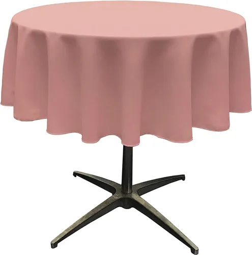 Miniatura 71 de LA Linen - Mantel redondo lavable de popelina de poliéster, resistente a manchas y arrugas, 51", mantel de tela para comedor, cocina, fiesta, Negro