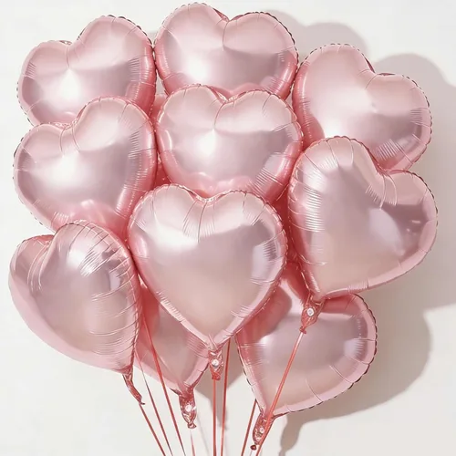 Miniatura 6 de 10 globos rojos de aluminio con forma de corazón de 18 pulgadas, globos de Mylar para baby shower, boda, decoraciones de San Valentín, globos