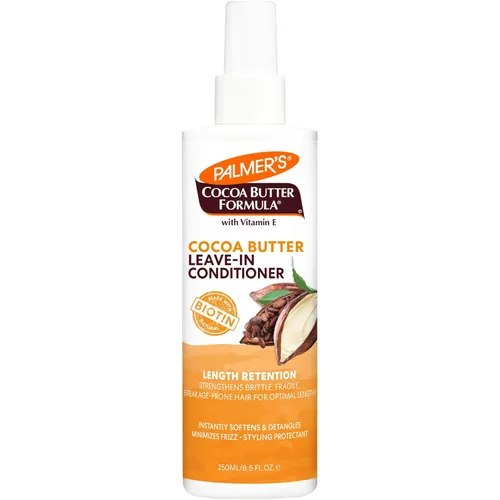 Palmer's Acondicionador sin enjuague de Mantequilla de Cacao y Biotina para retener el largo, fortalece, minimiza el encrespamiento y desenreda el