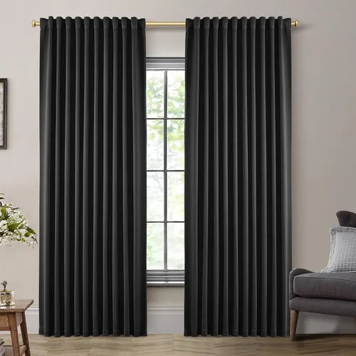 Miniatura 33 de SHINELAND Cortinas opacas cortas para ventanas de dormitorio, cortinas de baño, 45 pulgadas de largo