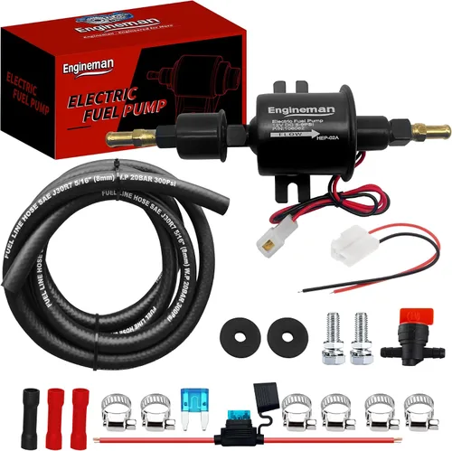 Miniatura 7 de Kit de bomba de combustible eléctrica universal de 12 V 5-9 PSI de baja presión con filtros de combustible, 6 abrazaderas de manguera de 6.56 pies