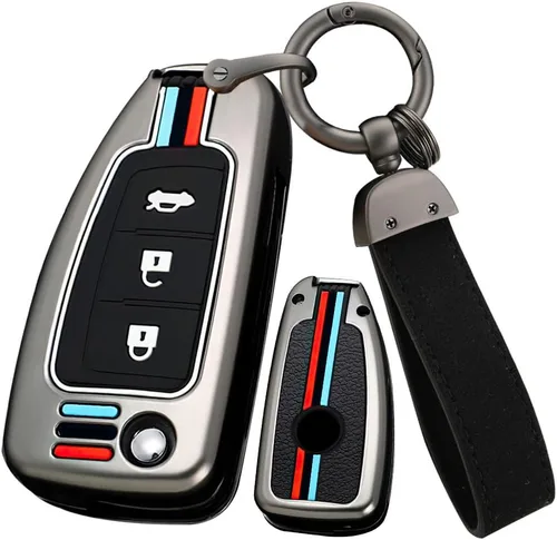 Miniatura 10 de ontto Soporte para llavero de 3 botones para llave plegable Nissan, funda de metal con llavero compatible con Nissan Rogue Rogue Select Rogue