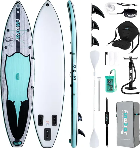 Miniatura 10 de FunWater Tabla de remo inflable de 10 pies 6 pulgadas, 11 pulgadas, 11 pies y 6 pulgadas, para adultos y jóvenes, tablas de remo inflables
