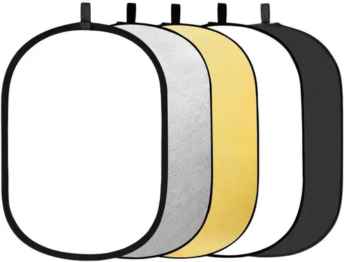 GODOX Reflector de luz de disco portátil plegable 5 en 1 de 32 x 47 pulgadas con bolsa para estudio y fotografía, dorado, plateado, negro, blanco,