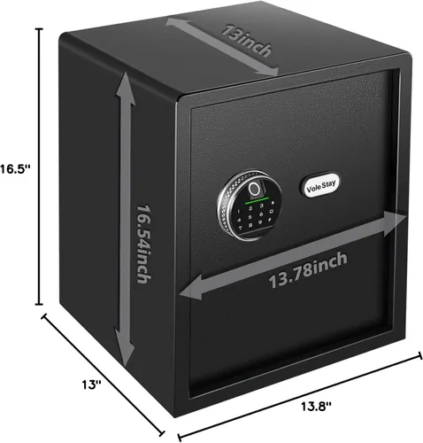 Miniatura 7 de Caja de seguridad biométrica para el hogar, caja de seguridad para pistola de huellas dactilares, caja de dinero para joyas, pistola de dinero