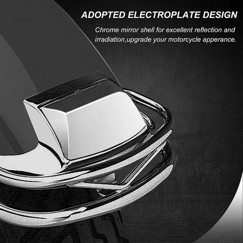 Miniatura 2 de NTHREEAUTO Luces LED para guardabarros delanteros + luz trasera con punta de guardabarros trasera, lente cromada compatible con Harley Electra Glide