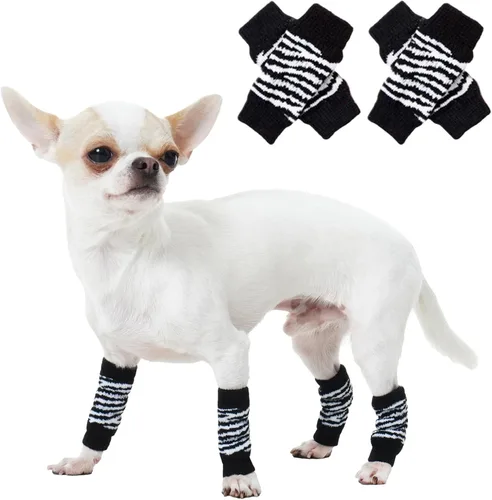 Miniatura 16 de ROZKITCH Manga de compresión para perro, 2 piezas de pierna delantera y 2 rodillas de pierna trasera, envoltura para codo de perro, protector