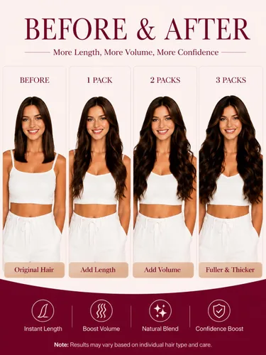 Miniatura 9 de Moresoo - Extensiones de cabello humano real cosidas, Remy, lacio, doble trama, color negro jet, 14 pulgadas, 3.53 onzas