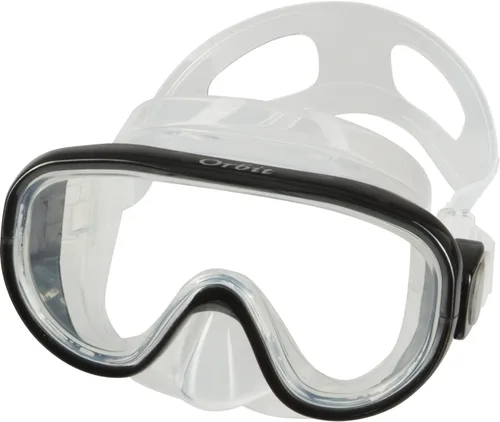 Miniatura 2 de IST Orbit Snorkeling Gear Set: máscara de vidrio templado, esnórquel seco y aletas de trek para viajes compactos Negro