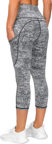 Miniatura 5 de The Gym People - Pantalones deportivos gruesos de tiro alto, con bolsillos y control de abdomen, leggings para entrenar, correr, hacer yoga